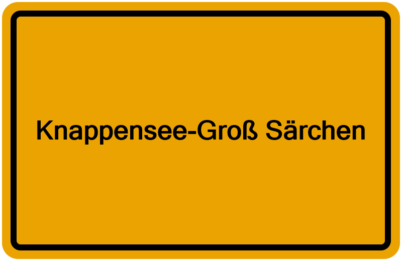 Handelsregisterauszug Knappensee-Groß Särchen